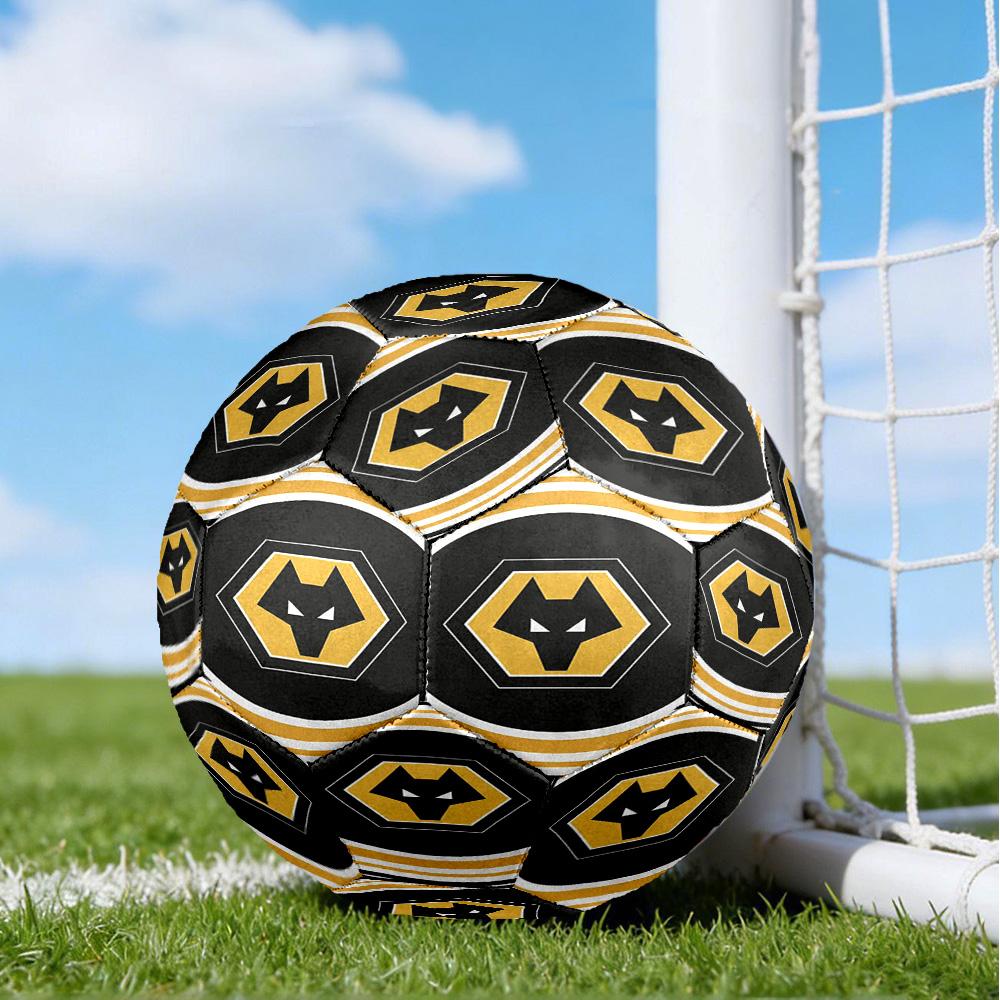 Wolves Football Club Emblem Printed Size 5 Soccer Balls, High-Quality, Anti-Slip, Protective Football, A Unique Gift , Birthdays, Christmas Gifts
