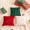 3D Pattern Pillow Case Christmas Tree Cushion Cover Christmas Plush Pillowcase Living Room/Office