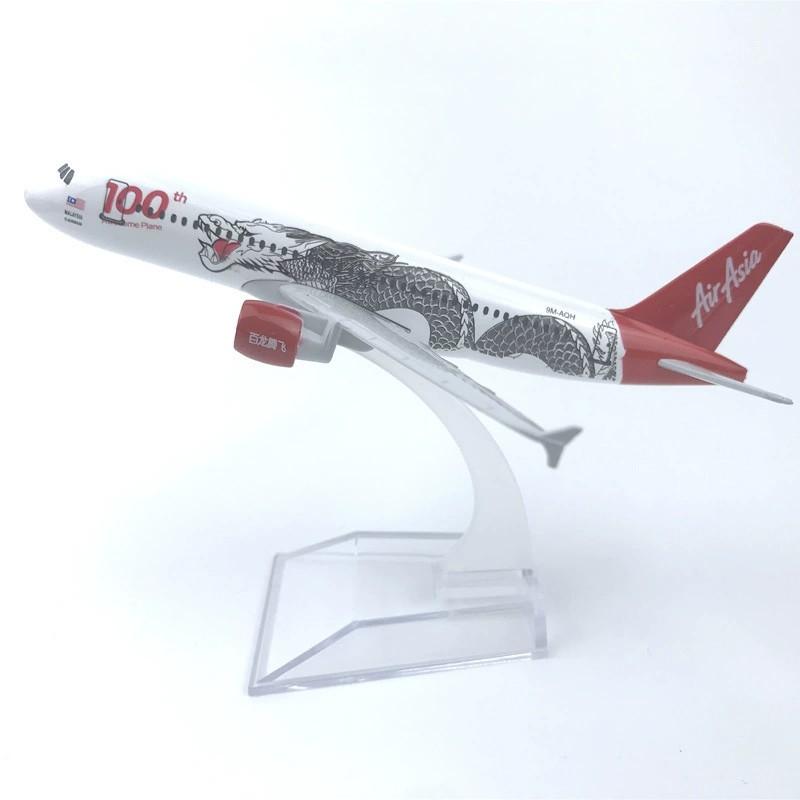 Сплав Самолет A320 16см Air Asia White Dragon Airways Самолет 1/400 Масштаб Модель самолета Подарок для коллекции Украшение дома