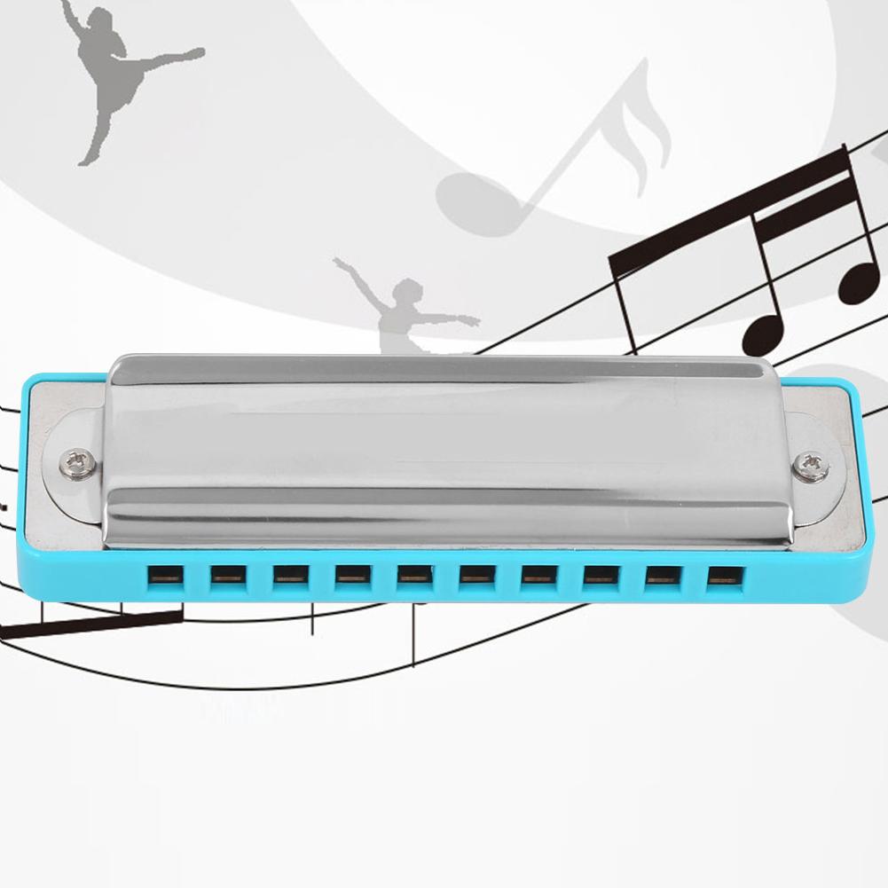 Blues Harmonica 10‑Hole Mouthorgan G Key Electroplating Base Beginner Gifts Musical
