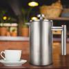 Stainless Steel French Press Coffee Maker Large Capacity Coffee Percolator Pot Espresso Coffee Machine Tea Maker Pot Double Wall