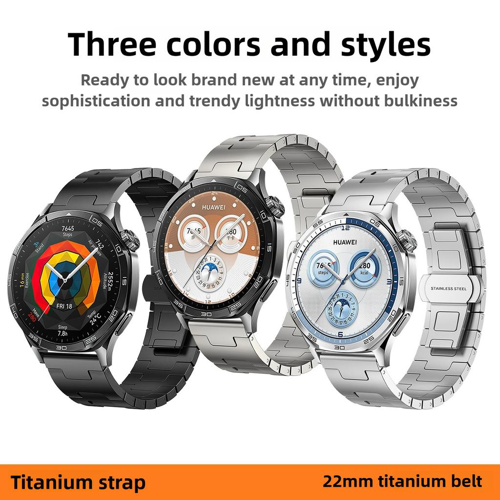 22 мм роскошный титановый ремешок для Samsung Galaxy Gear S3 STitanium сплав ремешок металлический браслет для Huawei GT5 5Pro 4 3 2e 46MM Correa