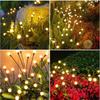 Garden Lights-New Upgraded Solar Powered Firefly Lights Outdoor Waterproof Vibran Garden Lights for Decoration