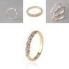 Twist Ring Shape Hand Jewelry Decorative Ornaments Gift Fashion Elegant Simple