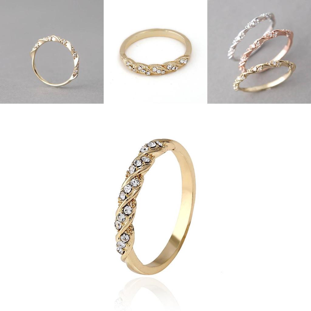 Twist Ring Shape Hand Jewelry Decorative Ornaments Gift Fashion Elegant Simple