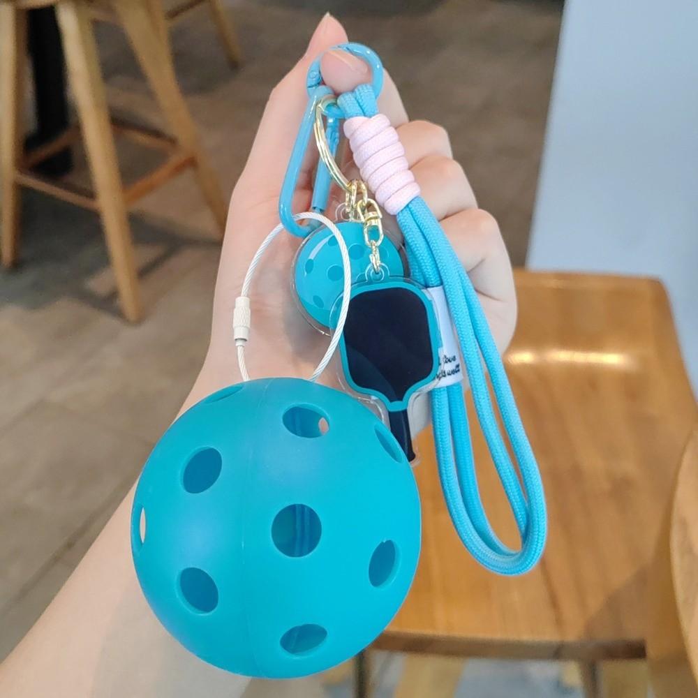 Detachable Pickleball Racket Pendant Acrylic Fitness Series Pendant  Bag Accessories