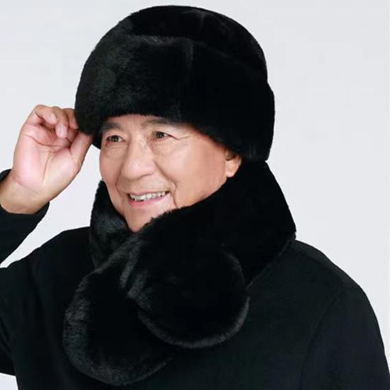 Мужская осенне-зимняя шапка, ультра-толстая однотонная ветрозащитная шапка для предотвращения холодной погоды, головной убор из искусственного меха