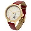 Fieldwork Women's Analog Watch with Leather Strap and Wood Pattern, Moomin Wood Leather Watch Y, Little My Design, Red, MOM017-2