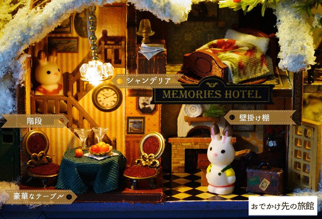 moin moin Инструкция Кукольный домик Миниатюрный Набор для рукоделия Серия «Кролик» Жизнь в кейсе для аксессуаров Начинающий Кролик Подарок Бесплатное обучение Образование Светодиод