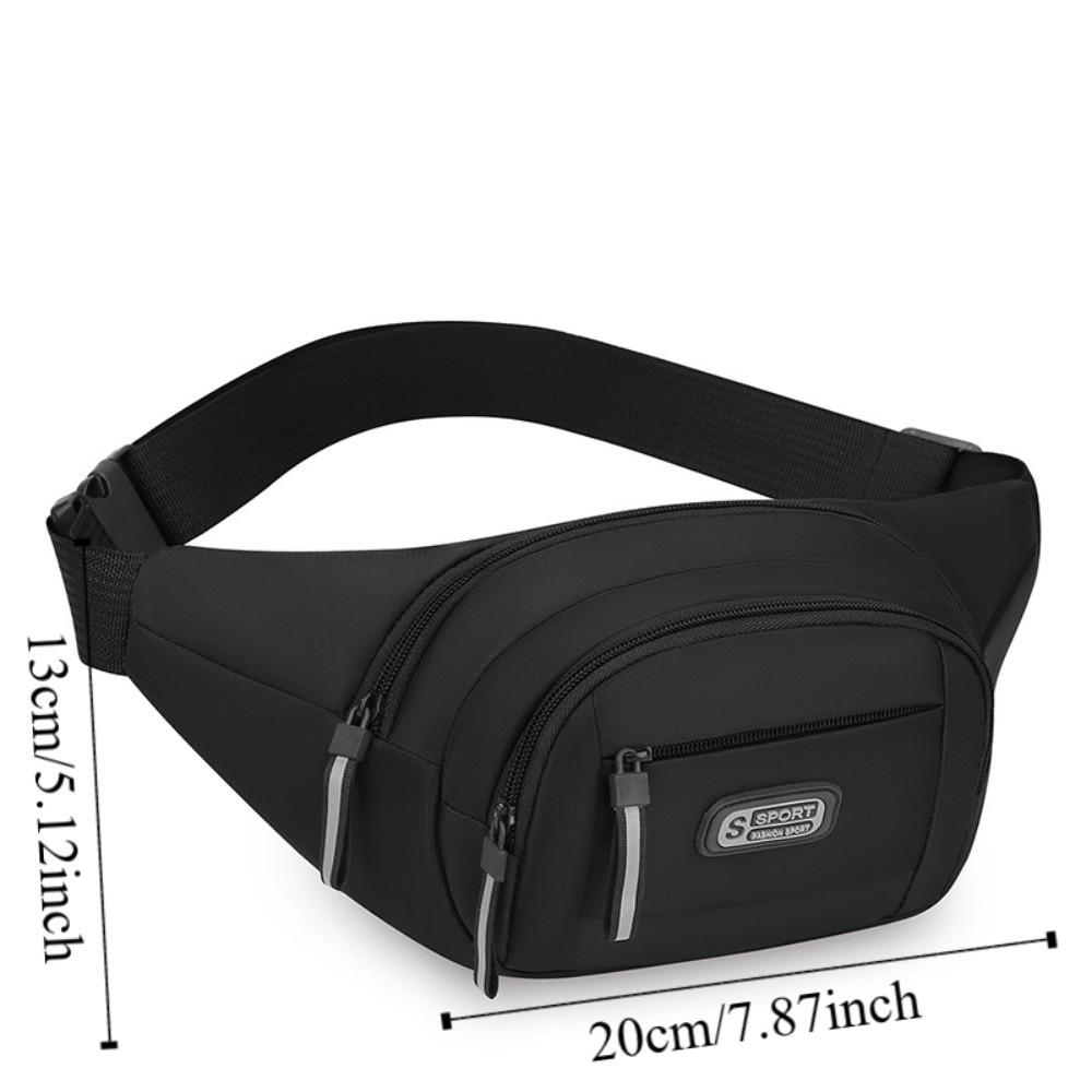 Large Capacity Mobile Waist Bag Wear-resistant Sports Walking Bag Fashion Men Chest Bag Riding