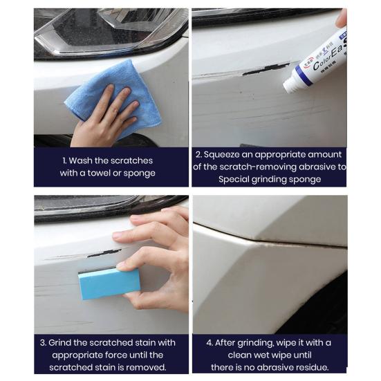 Car Scratch Remover Sponge Kit with Scratch Auto Easy Repair Agent To Use