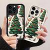 JT558 Винтажная красочная иллюстрация рождественской елки для iPhone 17 16 15 Pro Max Samsung S26 S25 Ultra A17 A07 A56 A16 Xiaomi 15T Redmi 15c 14 Мягкий чехол