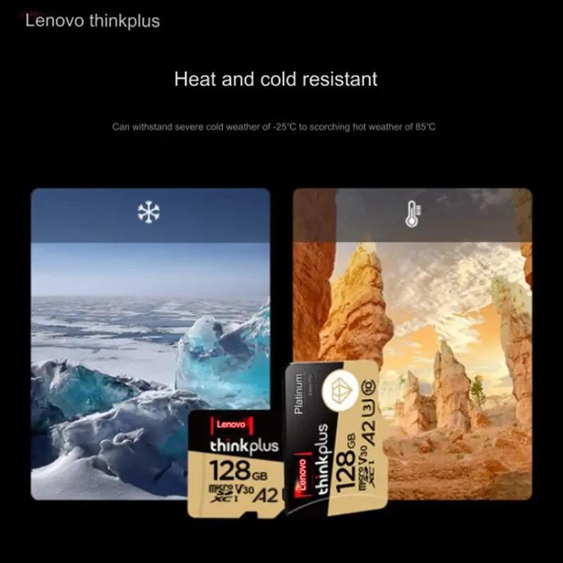 Lenovo Карта памяти Micro SD 128 ГБ 64 ГБ до 130 МБ SD Карта памяти U3 4K V30 A2 TF Карта 256 ГБ Flash Карта MicroSD Электронный продукт ПК