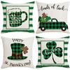 St. Patrick's Day Pillowcase Linen Print Home Pillowcase Living Room Sofa Bedroom Cushion Cover