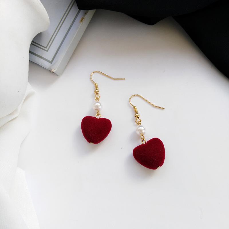 Элегантные женские серьги в корейском стиле с бантиком и бусинами, игла из серебра 925 пробы