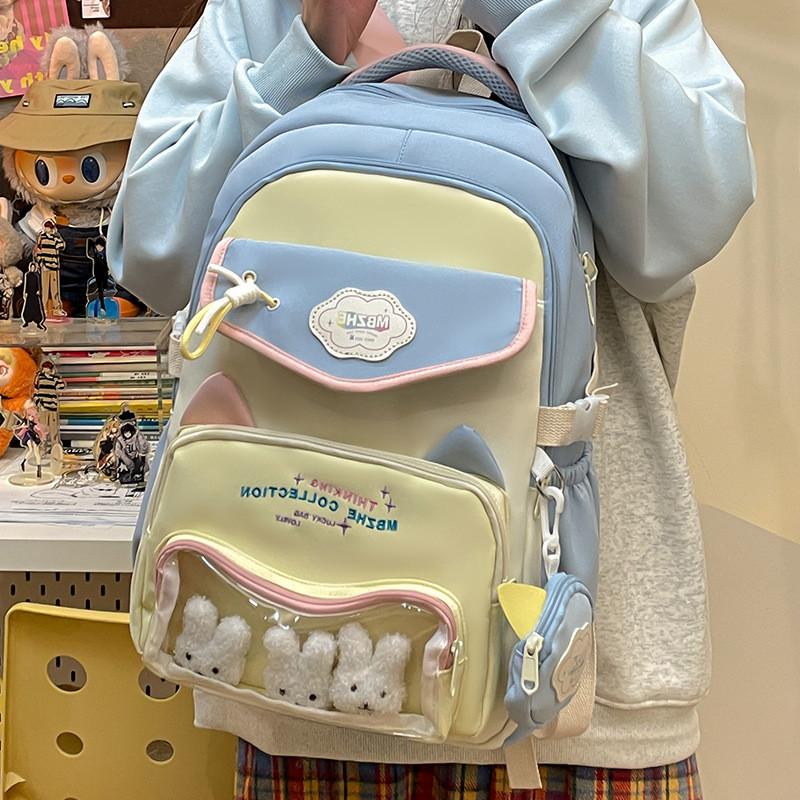 Rabbit Outdoor Backpack Large Capacity Leisure Cute Travel Bag Student Schoolbag