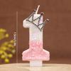 Digital Birthday Candles Pink Crown Princess Cake Candle Birthday Wedding Anniversary Handmade Candle Bougie Anniversaire