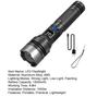 LED Flashlight Digital Display Ultra-Wide Beam Super Bright IPX7 Waterproof Rechargeable Tactical Flashlight LED Torch