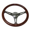 Классический деревянный руль с хромированными спицами N35W