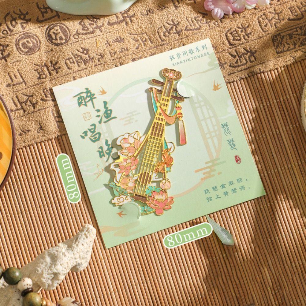 Metal Metal Bookmark Musical Instrument Book Pagination Mark Guitar Bookmark  Reading Lovers