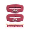For Hyundai Car Seatbelt Buckle Cover Silicone Anti-scratch Protector Sonata Azera Coupe SantaFe Genesis Accent Creta gdu8