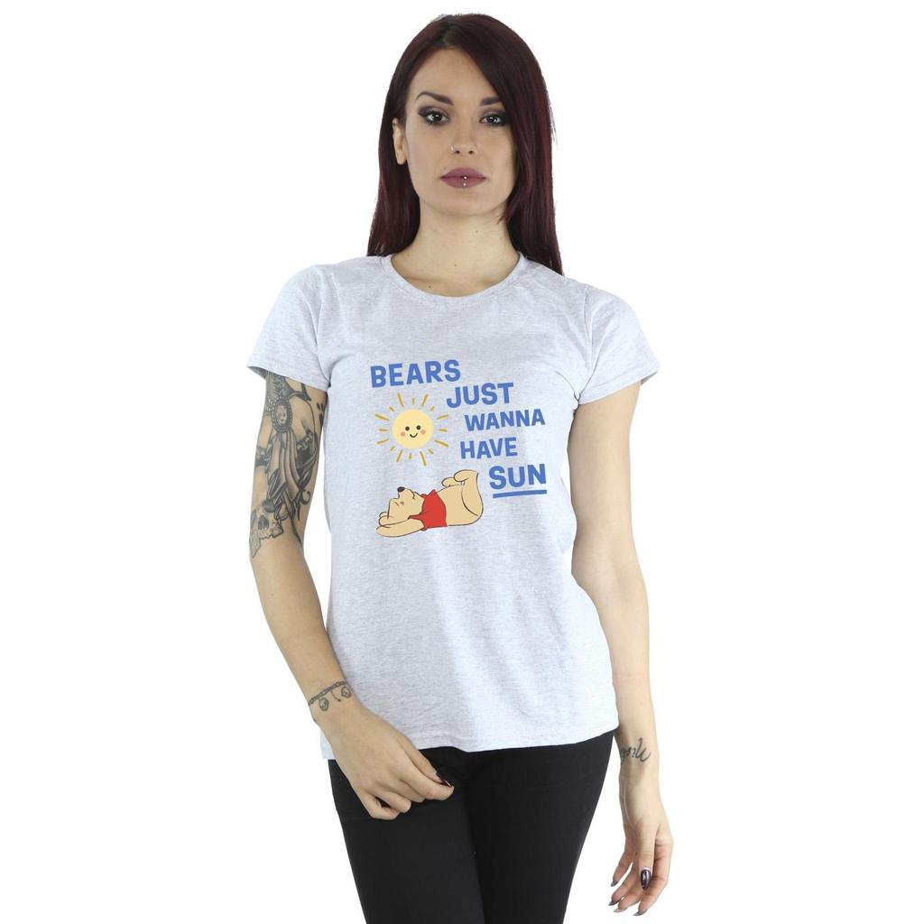 Disney Womens/Ladies Winnie The Pooh Bears Just Wanna Have Sun Cotton T-Shirt