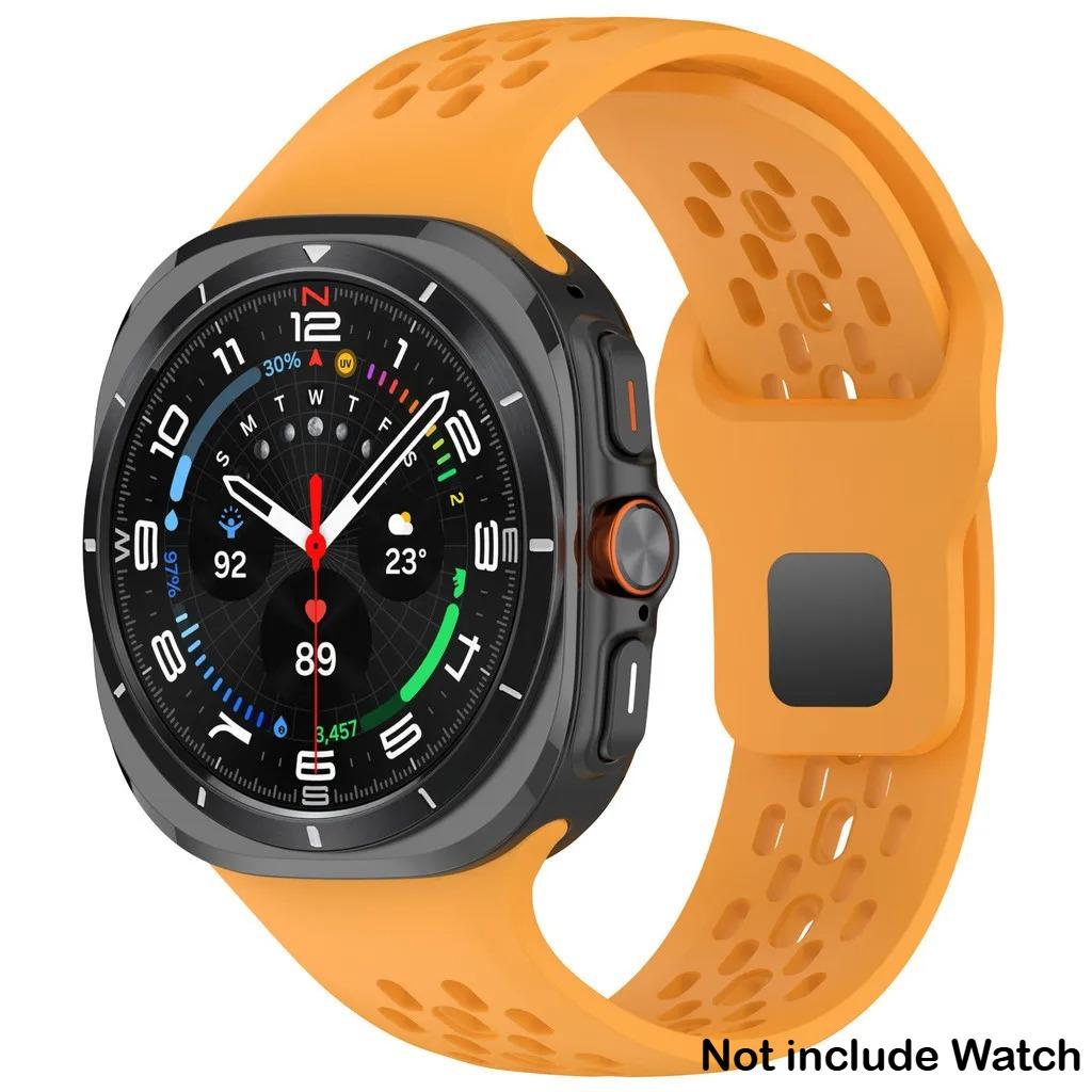 Soft Breathable Silicone Band for Samsung Galaxy Watch 7 Ultra 47mm Sports Loop Strap No Gaps Bracelet for Galaxy Ultra 2025