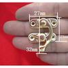 5Pcs Antique Metal Catch Curved Buckle Horn Lock Clasp Hook Jewelry Box Padlock MIT