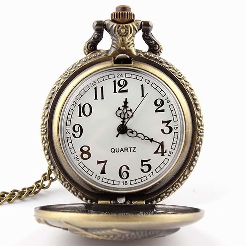 Men's Classic Steampunk Roman Dial Carp Men Pocket Watch with Chain