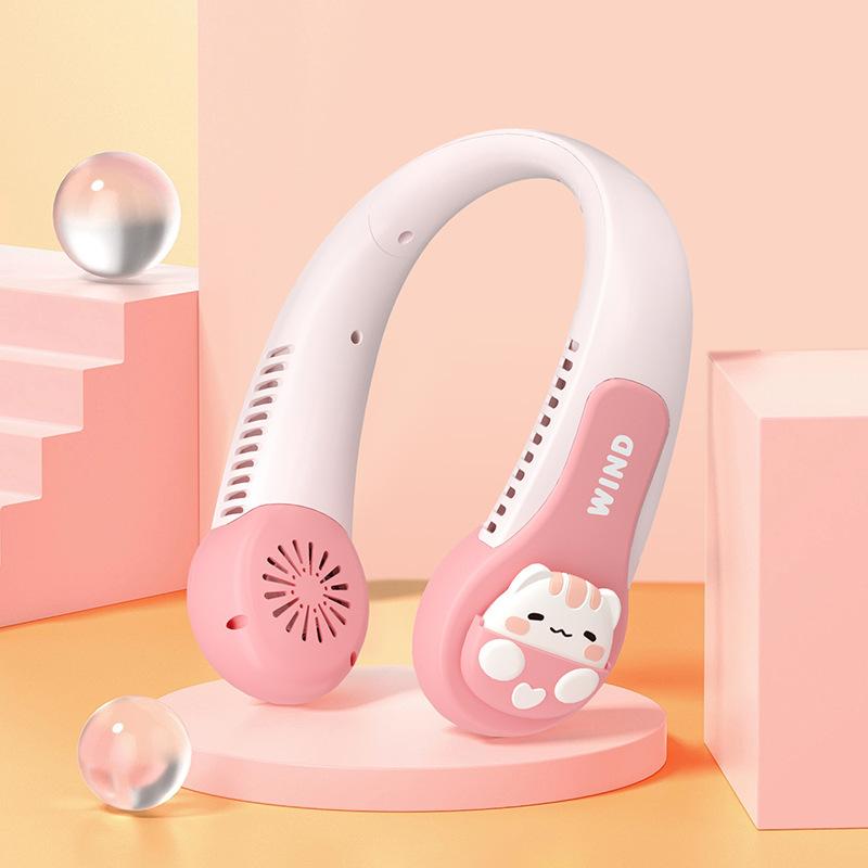 3000 мАч Подвесной шейный вентилятор Портативный безлопастной вентилятор Персональный носимый безлистный вентилятор с шейным ремешком Перезаряжаемый USB-вентилятор Мини-ожерелье Вентилятор