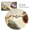 Funny Toilet Paper Poster Michelangelo Creation of Adam Famous Figure Portrait Canvas Painting Wall Art Bathroom Room Decoration