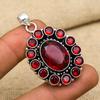 Adorable Red Garnet Gemstone 925 Sterling Silver Handmade Antique Jewelry Gift For Mother Pendant