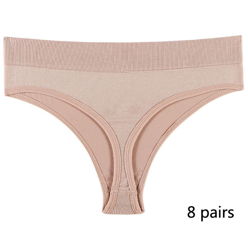 Спортивное нижнее белье для девочек, бесшовные сексуальные невидимые трусики со средней талией для девочек, однотонные удобные спортивные трусики с надписью «T» для женщин