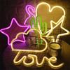Manufacturer's New LED Neon Light: Lightning Cloud, Planet, Heart, Rainbow – Perfect for Christmas Night Décor.