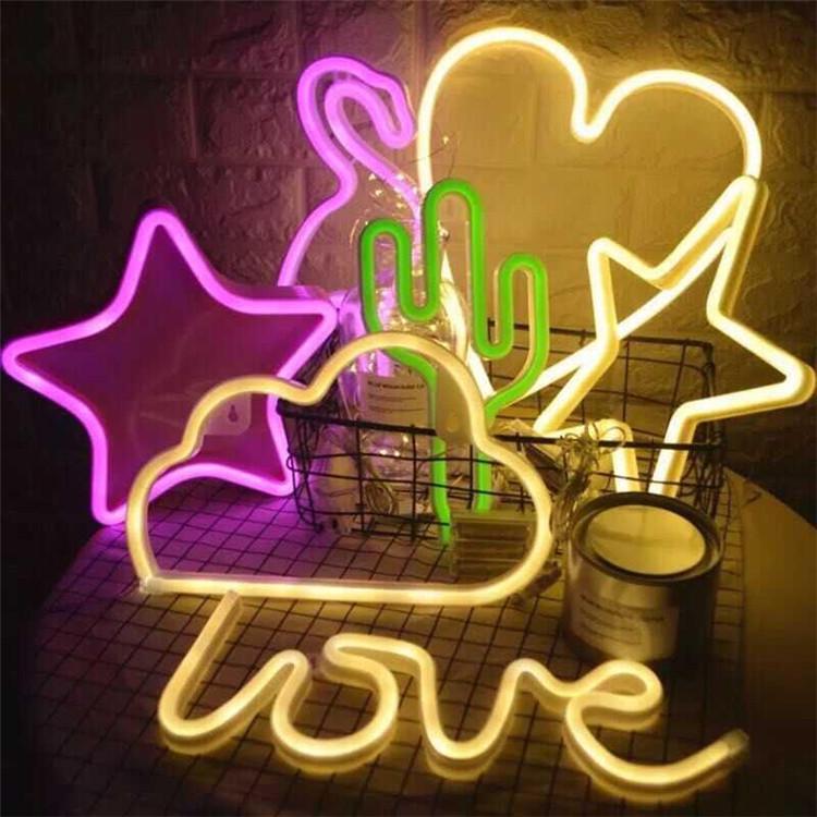 Manufacturer's New LED Neon Light: Lightning Cloud, Planet, Heart, Rainbow – Perfect for Christmas Night Décor.