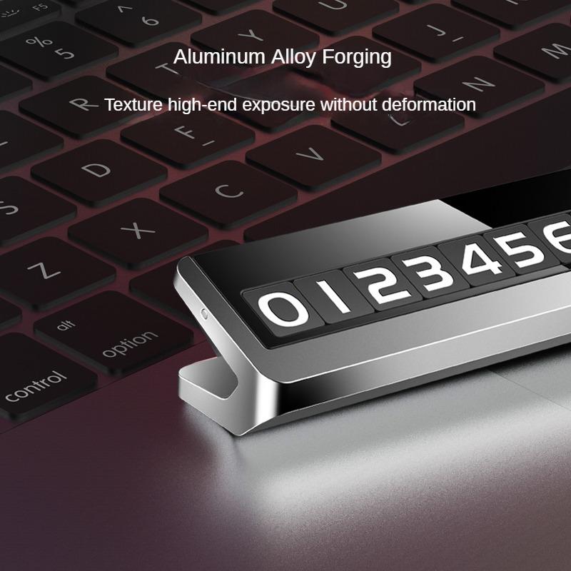 Автомобильная временная парковочная карта, универсальная вращающаяся номерная табличка для телефона, алюминиевые наклейки, парковочная остановка в автомобильном Стайлинге, автоаксессуары