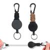 [DMEEK] набор из 2 брелоков-рулеток с карабином Эластичный брелок-рулетка Многофункциональный прочный Максимальная длина 60 см Защита от потери Металлический трос Подвесной для имени