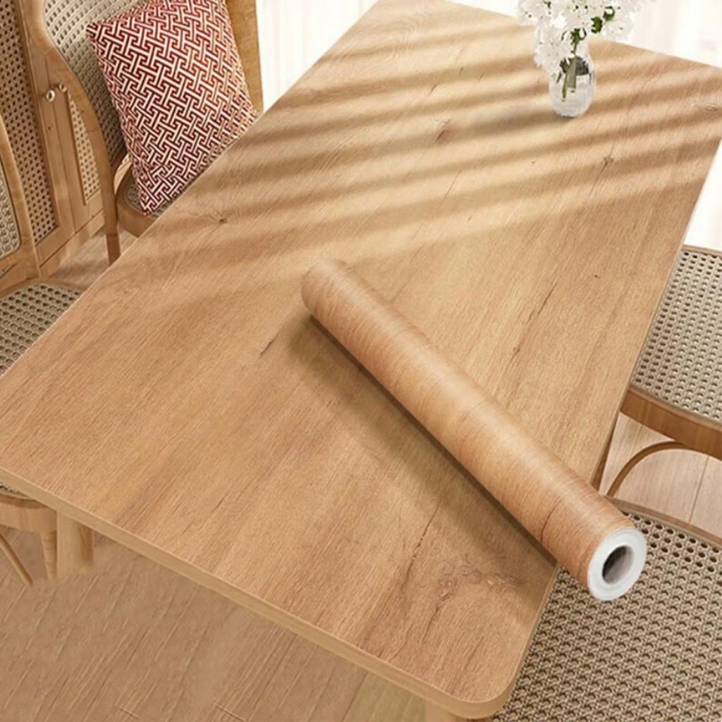 Ширина 55 см Обои ПВХ с текстурой дерева для двери, шкафа, стола, мебели, водонепроницаемые самоклеящиеся наклейки, пленка для домашнего декора