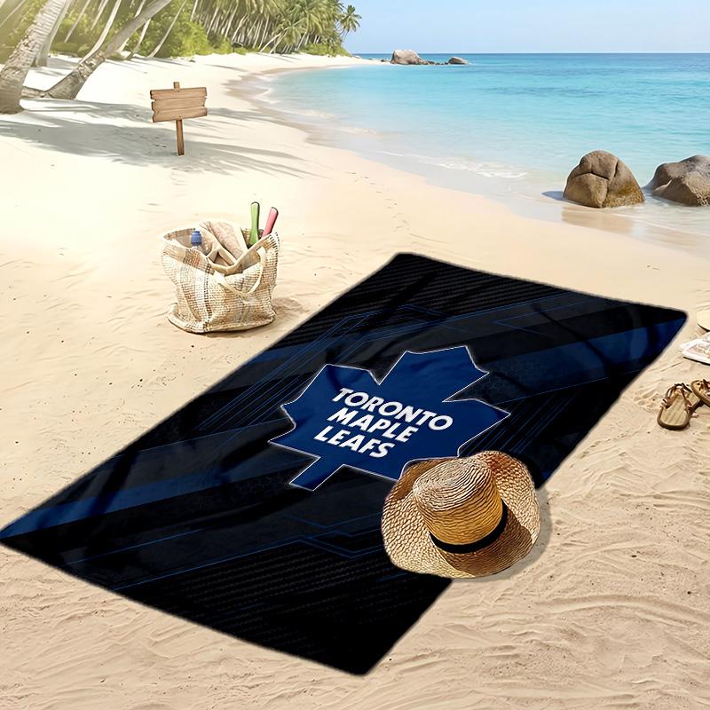 Пляжное полотенце с принтом Toronto Maple Leafs Мягкое Портативное Быстросохнущее?Сухое полотенце для бассейна, летнего отпуска, активного отдыха на природе