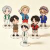7 шт. 6 см K-pop BTS Акриловый стенд Милая мультяшная фигурка Чиби Настольное украшение, Чонгук Ви Чимин Шуга Джин RM Мини-статуэтка для стола Мерч