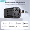 Универсальный адаптер для путешествий ENGUE с двумя портами USB и Type-C