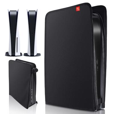 Пылезащитный чехол для PS5 для PlayStation 5 и совместимый с цифровой и стандартной версиями DualSense 5 Черная крышка, Пыленепроницаемый,