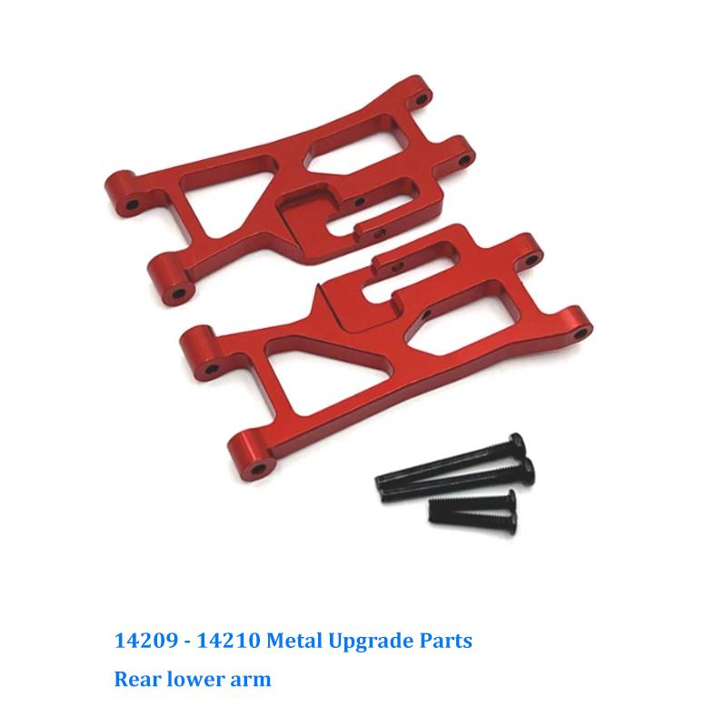 14210 14209 Mjx  Rc Car Hyper Go 1/14 Upgrade Parts Metal Steering Front and For Cup Rear Wheel Seat CNC Aluminum Accessories