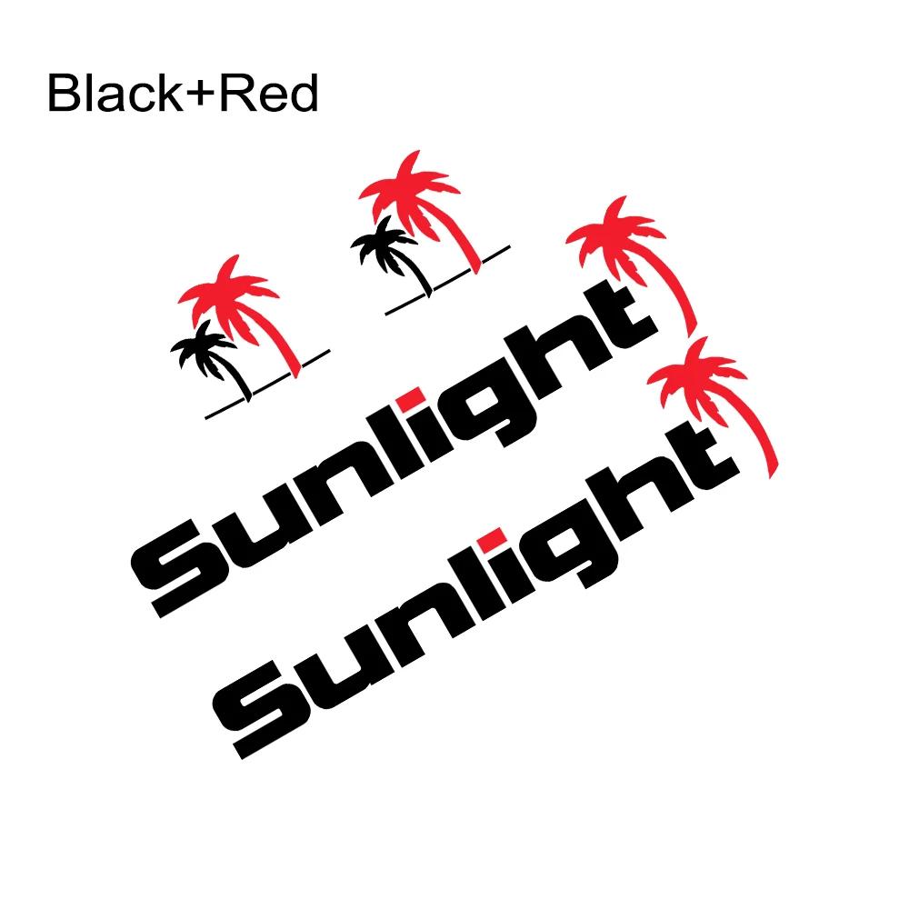 Creative Sunlight Camping Sticker For Van Camper Caravan Cargo Motorhome RV Motor Vinyl Decals Auto Body Decoration Accessories