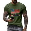 Men's Printed Short Sleeve T-Shirt Men's Loose Casual Short Sleeve Top