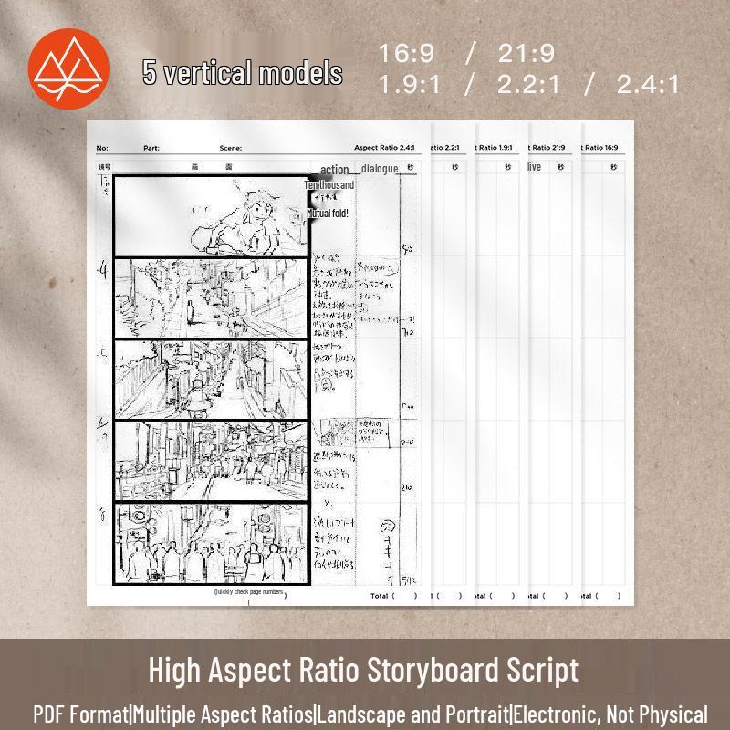 iPad Animation Concept Design & Storyboard Book for Notability & Goodnotes