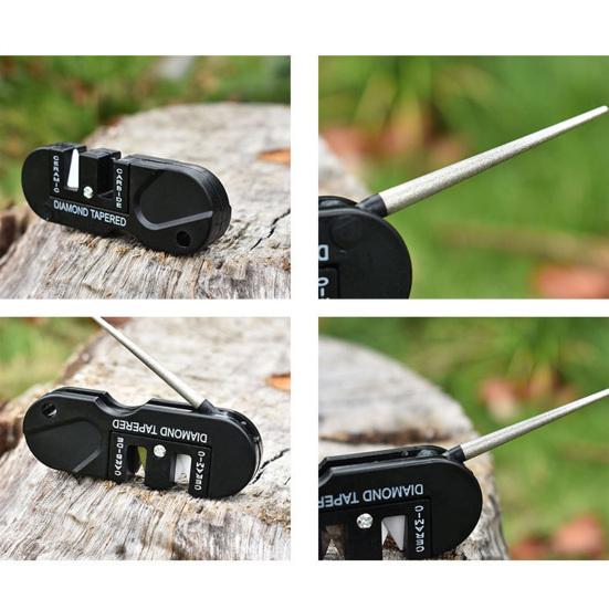 Карманный точильный инструмент для улицы, высокая твердость, алмазный материал, мини-точилка для ножей, портативная шлифовка рыболовных крючков, многофункциональный инструмент для заточки ножей