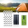 4Pcs Portable Trampoline Stakes Ground Anchors Tie Down Spirals Ground Anchors Stakes with Straps Trampoline Accessories
