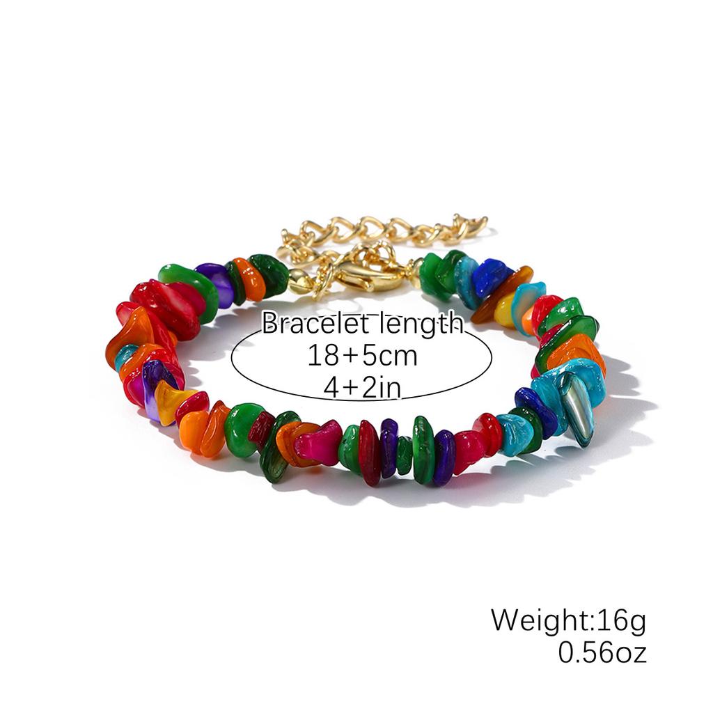 Простота Очаровательные Ювелирные Изделия Подарочные Аксессуары Цепочка Натуральный Гравий Бусины Браслет Браслеты Унисекс Кристалл Богемия