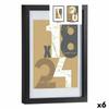 Photo Frame 24 X 2.5 X 32.5 Cm Black Glass MDF Wood (6 Units)